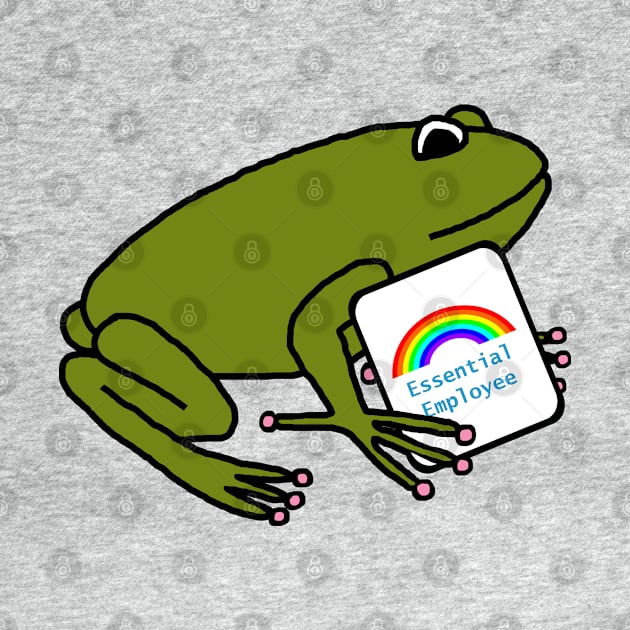 Frog Shows Support for Essential Employees with Rainbow by ellenhenryart
